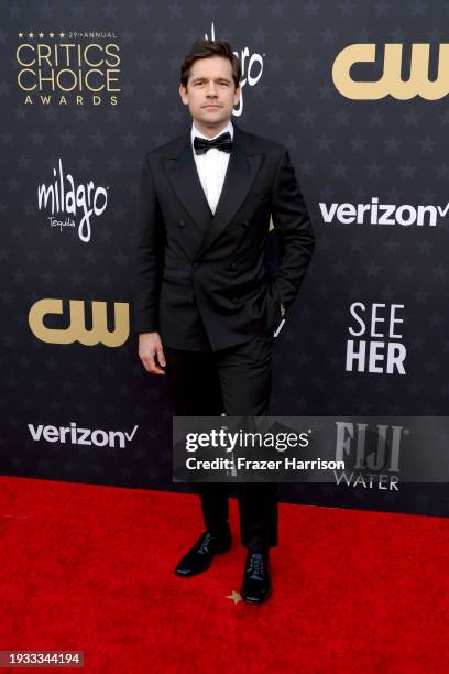 Jason Ralph attends the 29th Annual Critics Choice Awards at Barker Hangar on January 14, 2024 in Santa Monica, California.