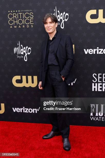 Cillian Murphy attends the 29th Annual Critics Choice Awards at Barker Hangar on January 14, 2024 in Santa Monica, California.