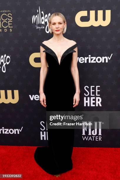 Carey Mulligan attends the 29th Annual Critics Choice Awards at Barker Hangar on January 14, 2024 in Santa Monica, California.