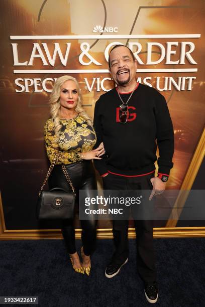 Season 25 Anniversary Party" -- Pictured: Coco Austin, Ice T at Edge at Hudson Yards on January 16, 2024 --