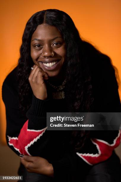 Arike Ogunbowale of the Dallas Wings poses for a portrait at Mama Tress Studios on January 10, 2024 in New York, New York. NOTE TO USER: User...