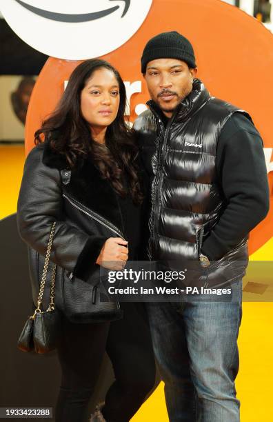 Ashley Walters and Danielle Isaie attend the UK premiere of Mr & Mrs Smith at the Curzon Mayfair in London. Picture date: Wednesday January 17, 2024.