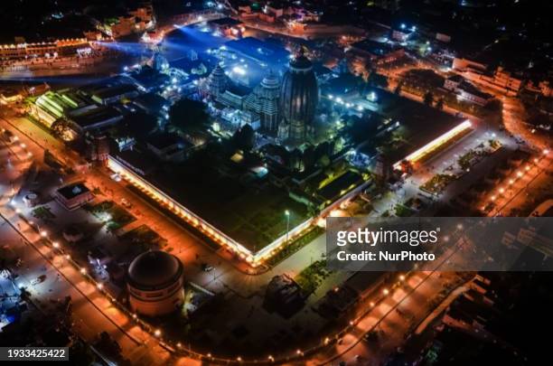 Ariel View Of The Shree Jagannath Temple And Its Corridor After The Shree Mandir Parikrama Project For Devotees And Public At Puri, Above 60 Km Away...