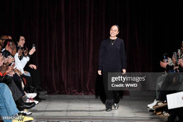 Grace Wales Bonner on the runway at Wales Bonner Men's Fall 2024 as part of Paris Men's Fashion Week held on January 17, 2024 in Paris, France.