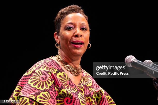 City Council Speaker Adrienne Adams speaks during Martin Luther King Jr. Tribute at Brooklyn Academy of Music.