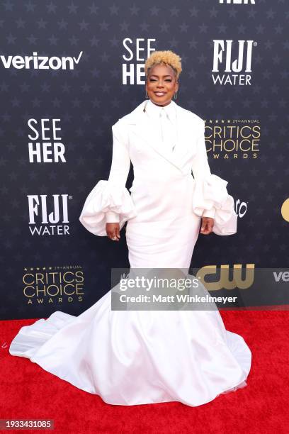 Aunjanue Ellis-Taylor attends the 29th Annual Critics Choice Awards at Barker Hangar on January 14, 2024 in Santa Monica, California.