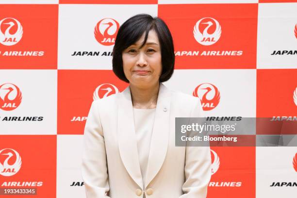 Mitsuko Tottori, incoming president of Japan Airlines Co., during a news conference in Tokyo, Japan, on Wednesday, Jan. 17, 2024. Japan Airlines is...