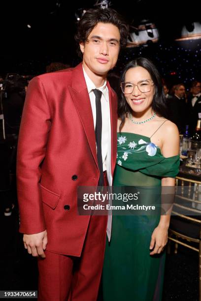 Charles Melton and Ali Wong attend the 29th Annual Critics Choice Awards at Barker Hangar on January 14, 2024 in Santa Monica, California.