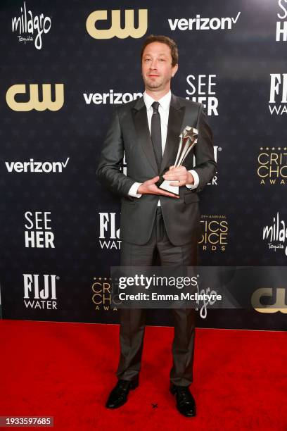 Ebon Moss-Bachrach, winner of the Best Supporting Actor in a Comedy Series Award for 'The Bear,' poses in the press room during the 29th Annual...