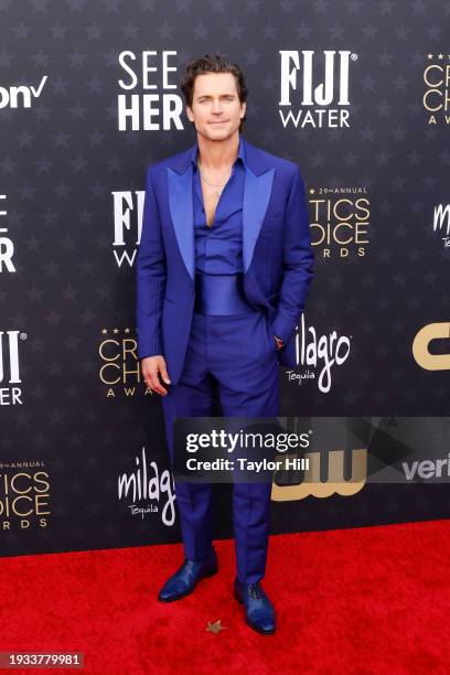 Matt Bomer attends the 29th Annual Critics Choice Awards at The Barker Hangar on January 14, 2024 in Santa Monica, California.