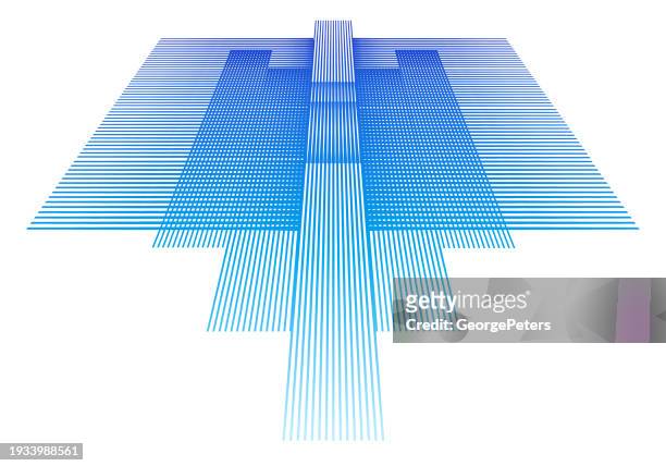 multi layered rectangles with diminishing perspective - rectangle grid pattern stock illustrations