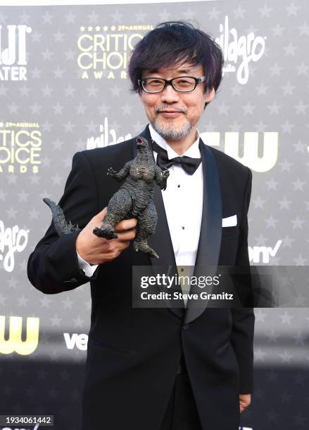 Takashi Yamazaki arrives at the 29th Annual Critics Choice Awards at Barker Hangar on January 14, 2024 in Santa Monica, California.