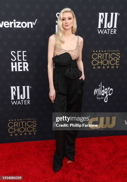 Elizabeth Debicki with FIJI Water at The 29th Annual Critics Choice Awards on January 14, 2024 in Los Angeles, California.
