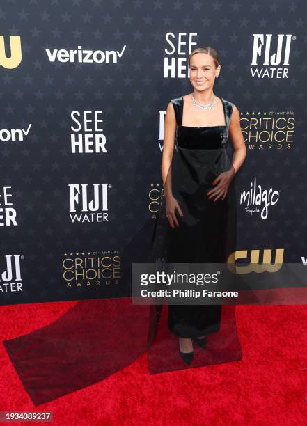 Brie Larson with FIJI Water at The 29th Annual Critics Choice Awards on January 14, 2024 in Los Angeles, California.