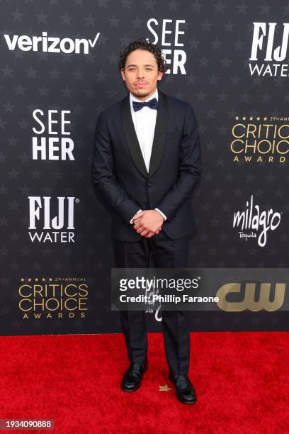 Anthony Ramos with FIJI Water at The 29th Annual Critics Choice Awards on January 14, 2024 in Los Angeles, California.
