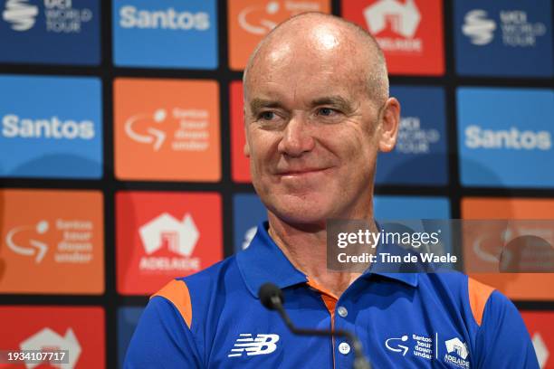 Stuart O'grady of Australia TDU Race Director during the 24th Santos Tour Down Under 2024 - Top Riders Press Conference / #UCIWT / on January 15,...