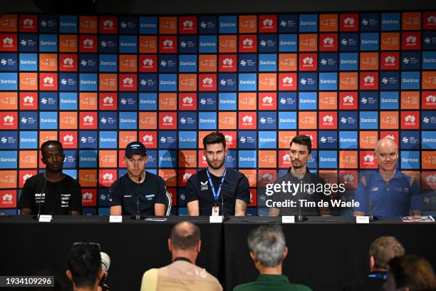 Biniam Girmay Hailu of Eritrea and Team Intermarche - Wanty, Luke Plapp of Australia and Team Jayco AlUla, Filippo Ganna of Italy and Team INEOS...