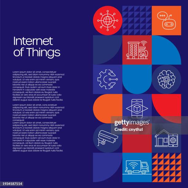 ilustrações de stock, clip art, desenhos animados e ícones de internet of things related design with line icons. simple outline symbol icons. technology, connection, automation, internet, digitalization. - omnichannel