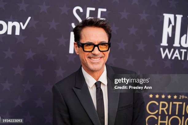 Robert Downey Jr. Attends the 2024 Critics Choice Awards on January 14, 2024 in Santa Monica, California.