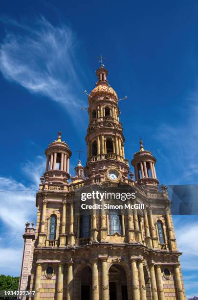 templo de san antonio de padua [church  of saint anthony of padua], aguascalientes city, aguascalientes, mexico - mexico city clock tower stock pictures, royalty-free photos & images