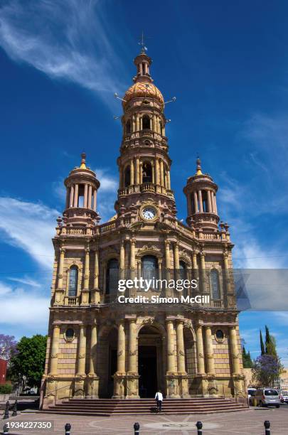 templo de san antonio de padua [church  of saint anthony of padua], aguascalientes city, aguascalientes, mexico - mexico city clock tower stock pictures, royalty-free photos & images