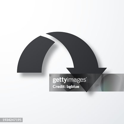Decrease. Icon with shadow on white background Decrease. Icon with shadow on white background