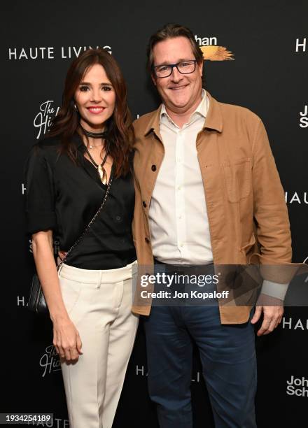 Ana Wolfington and Sean Wolfington attend Haute Living Celebrates Hannah Waddingham On Emmy's Eve With Johnathan Schultz And Haute Jets At The...