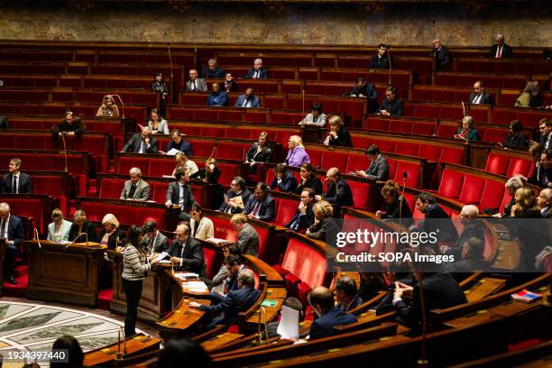 General view at the National Assembly during the session of questions to the government. A weekly session of questioning the French government takes...