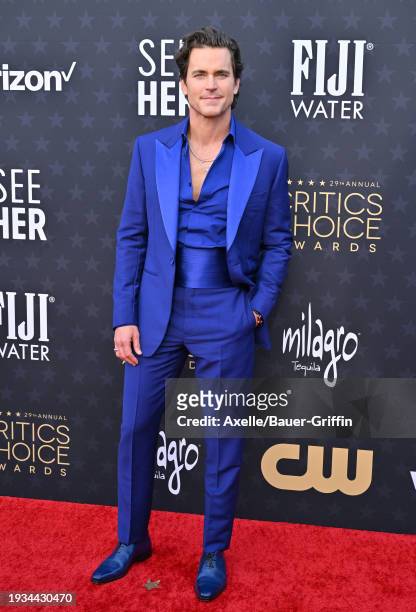 Matt Bomer attends the 29th Annual Critics Choice Awards at Barker Hangar on January 14, 2024 in Santa Monica, California.