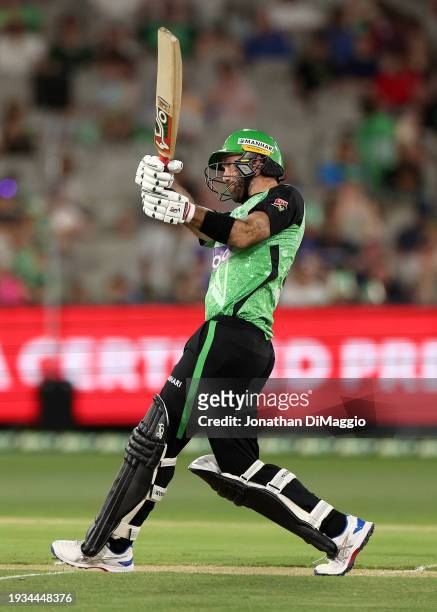 Glenn Maxwell of the Stars bats during the BBL match between Melbourne Stars and Hobart Hurricanes at Melbourne Cricket Ground, on January 15 in...