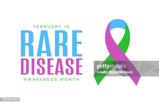 rare disease awareness month banner, card, poster, february. vector - endangered species stock illustrations