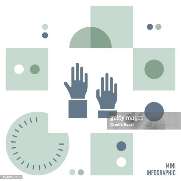 volunteer mini infographic design - nurses working together stock illustrations