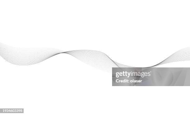Abstract Slim Wave Pattern Design Element High-Res Vector Graphic ...