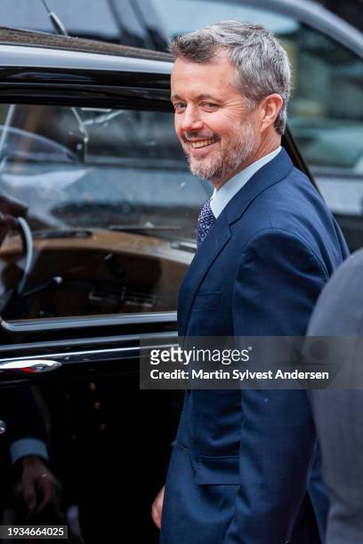 King Frederik X of Denmark participates in the Danish Parliament's celebration of the succession of the throne at Danish Parliament on January 15,...