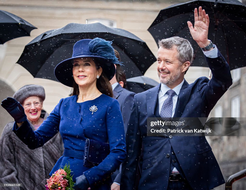 Danish Royal Family Received In Danish Parliament