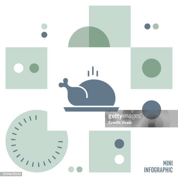 chicken mini infographic design - 發酵 食物狀況 幅插畫檔、美工圖案、卡通及圖標