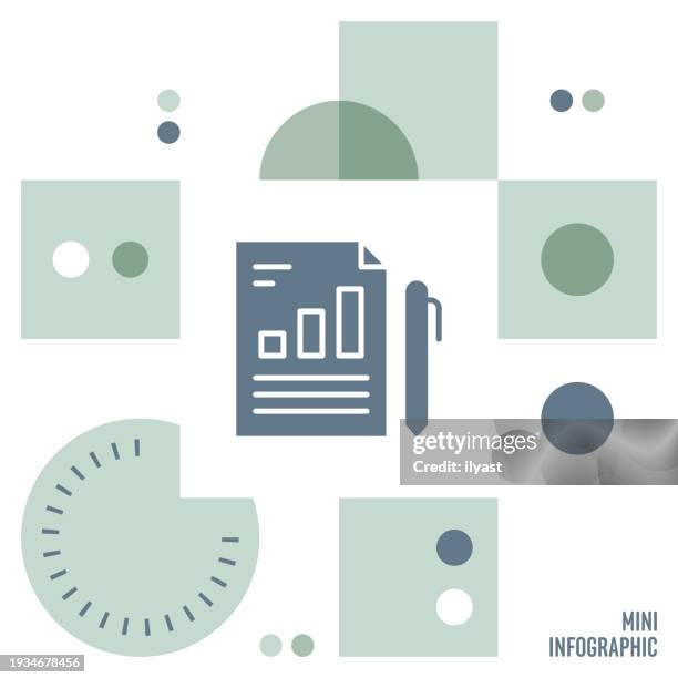 data mini infographic design - small booklet stock illustrations