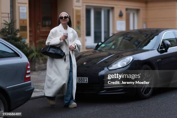 Anna Winter seen wearing Celine brown tortoise sunglasses, silver earrings / hoops, cream white headband, Cartier Love gold ring, Weekday white...