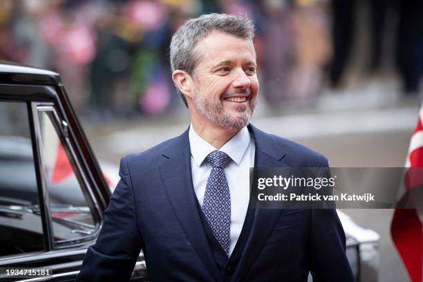 King Frederik X of Denmark participates in the Danish Parliament's celebration of the succession of the throne at Danish Parliament on January 15,...