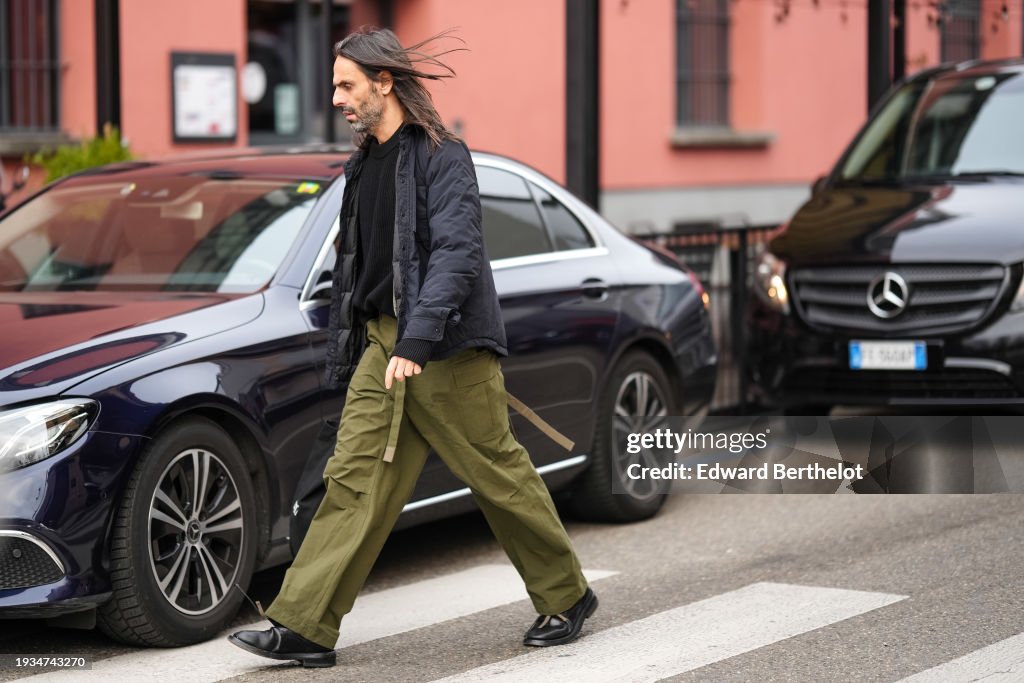 Street Style - Day 3 - Milan Fashion Week - Menswear Fall/Winter 2024-2025