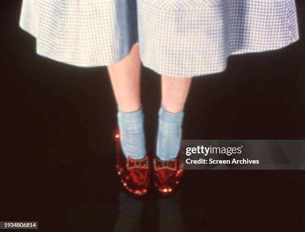 Dorothy's ruby red slippers from the classic 1939 movie 'The Wizard of Oz'.