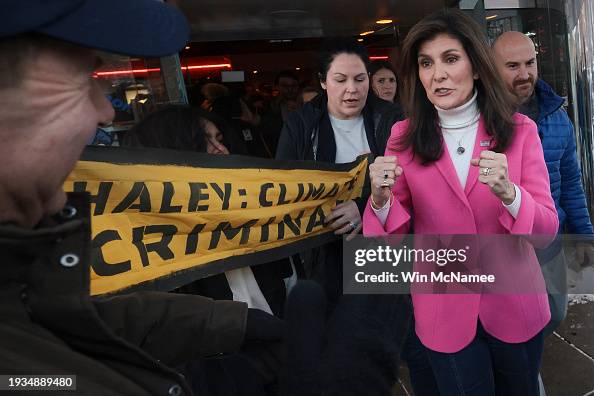 Nikki Haley Campaigns On Caucus Day In Iowa