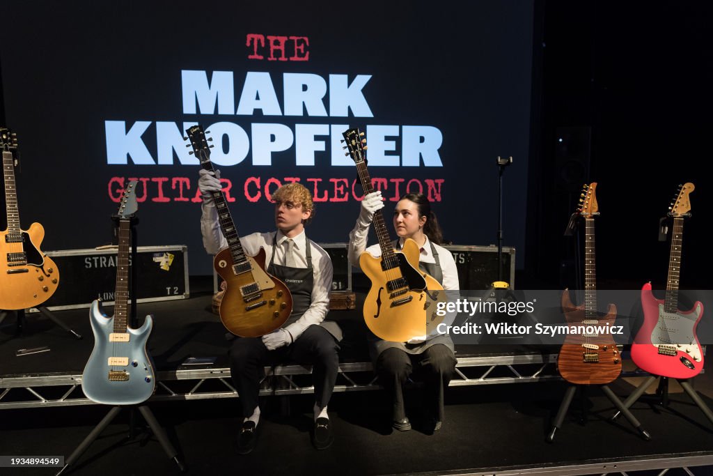 The Mark Knopfler Guitar Collection Photocall at Christie's in London