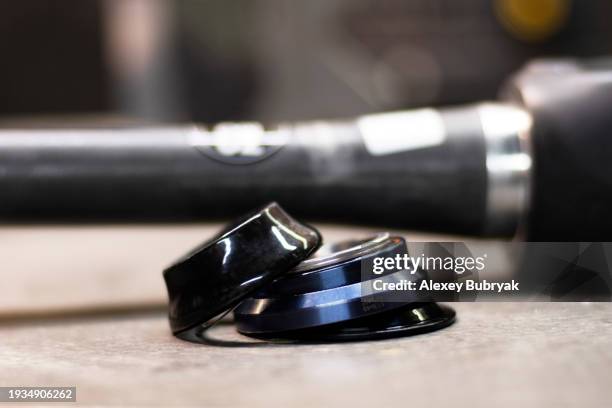 bicycle headset - bearings metal stock pictures, royalty-free photos & images