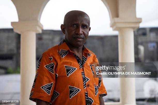 Daoudou Abdallah Mohamed, defeated opposition candidate for the Orange party, poses for a photo in Moroni, on January 18, 2024. The Comoros declared...