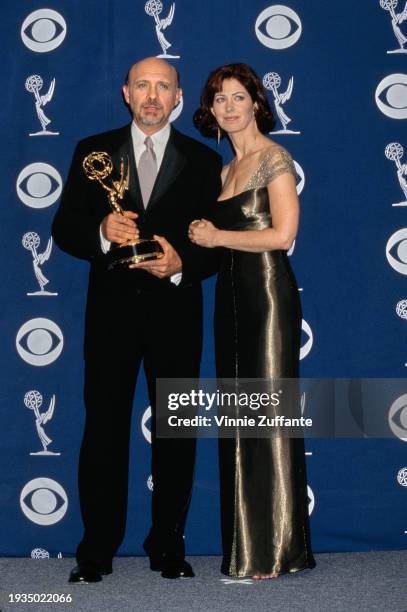 American actors Hector Elizondo and Dana Delany at the 49th Primetime Emmy Awards at the Pasadena Civic Auditorium in Pasadena, California, September...