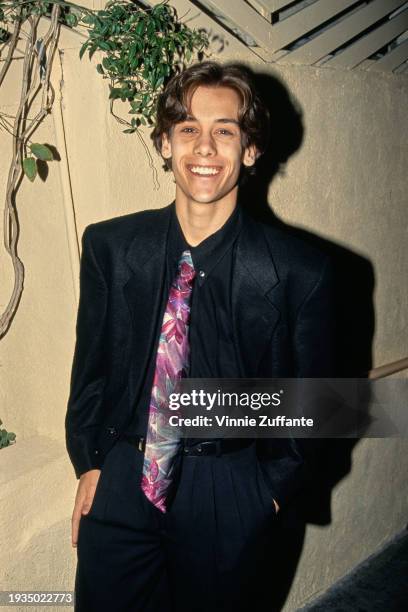 American actor Chris Demetral at Spago Restaurant in West Hollywood, California, December 4th 1993.