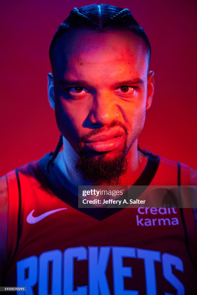 Portrait of Houston Rockets basketball player Dillon Brooks poses ...