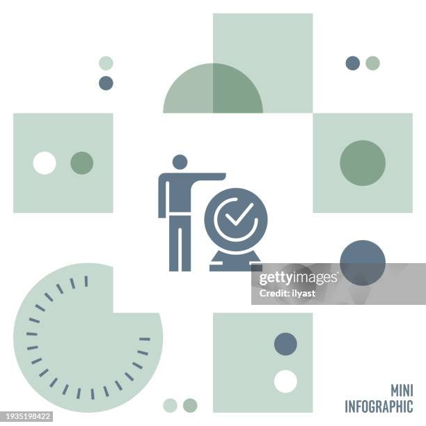 targeting mini infographic design - targeted therapy stock illustrations
