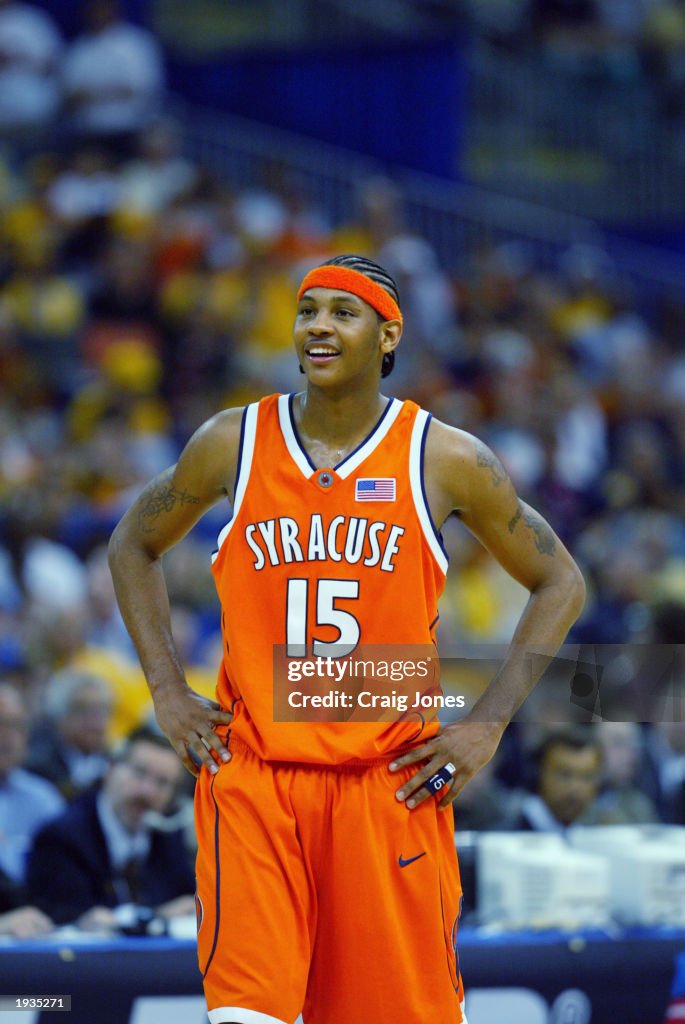 Carmelo Anthony smiles